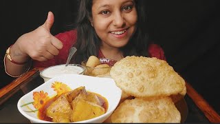 Eating Show  Luchi Dum Aloo PayesKheer Nolen Gurer Rosogolla  Big Bites [upl. by Ricard]