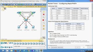 3322 Packet Tracer  Configuring Rapid PVST [upl. by David]