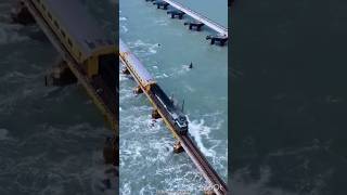 Pamban bridge  World Dangerous railway bridge pambanbridge railway indianrailways [upl. by Stoecker]