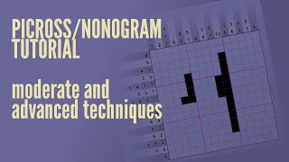 Picrossnonogram tutorial  moderate and advanced techniques [upl. by Apfel880]