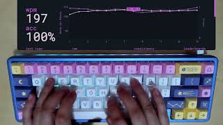 197 wpm on DSA Astrolokeys  Drop ALT  Lubed Gateron Yellows speed typing sound test [upl. by Firestone209]