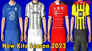 PES 2017 UPDATE KITS SEASON 20222023 FOR ALL PATCH  TUTORIAL PES [upl. by Asenad]