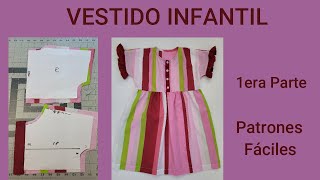 100 Como PATRONAR VESTIDO DE NIÑA con MANGAS CHINAS [upl. by Yztim24]