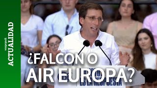 Almeida comenta la aparición de Begoña Gómez en el mitin del PSOE ¿Llegaron en Falcon o Air Europa [upl. by Sokram]