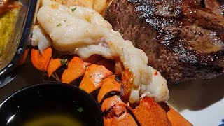 Foodie Lobster Steak Coconut Shrimp Shrimp Scampi Lobster Mash amp French Fries I ate the lot [upl. by Etsirhc]