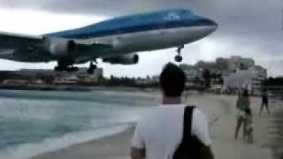 Airplane flying over beach to AirportMUST SEE [upl. by Claudina655]