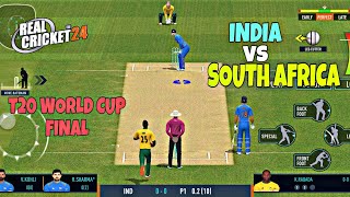 SUPER OVER MATCH  INDIA VS SOUTH AFRICA T20 WORLD CUP 2024  REAL CRICKET 24 [upl. by Akerue]