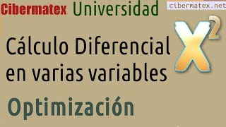 Cálculo Diferencial Varias Variables Optimización [upl. by Anallise]