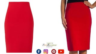 How to Cut a Pencil Skirt without a Pattern Easy Detailed Instructions [upl. by Stronski]