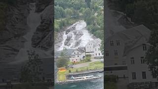 Hellesylt Norway Cruise ship Iona malayalam song waterfall [upl. by Theone]