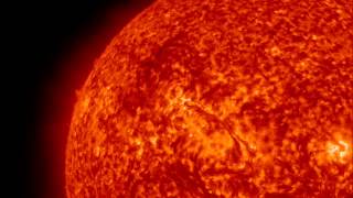 Solar Flare  filament eruption in the Northeast of the Sun July 11 2012  Video Vax [upl. by Ynnot]