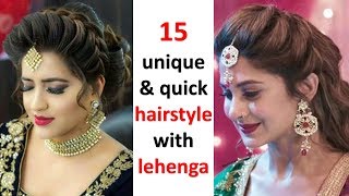 15 easy hairstyles with lehenga [upl. by Cromwell311]