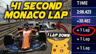 41 SECOND LAP AT MONACO LAPPING THE GRID IN A 3 LAP RACE  F1 Game Experiment [upl. by Aldo]