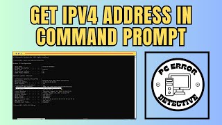 How to Get IPv4 Address in Command Prompt [upl. by Aisatal]