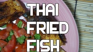 Thai Fried Fish Recipe  Asian Turmeric Milkfish Crispy Video [upl. by Rurik]