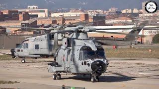 2x AgustaWestland AW101 quotCaesarquot Aeronautica Militare at Sabadell Airport [upl. by Raknahs]