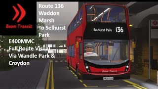 FULL ROUTE VISUAL  Route 136 Boom Transit [upl. by Magavern536]