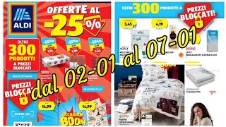 Volantino ALDI dal 0201 prezzi bloccati si tantissimi prodotti Occasioni toop [upl. by Asyar]