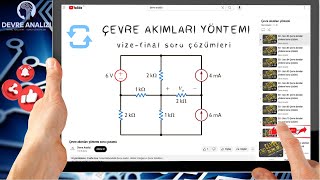 DC  ÇA24 Çevre akımları yöntemi soru çözümü vize final hazırlık soruları [upl. by Akinot]