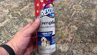 Resolve Pet Specialist Heavy Traffic Foam Carpet Cleaner Pet Stain And Odor Remover Review [upl. by Habeh722]