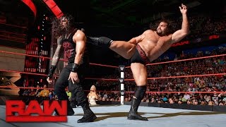 Roman Reigns vs Rusev Raw Aug 15 2016 [upl. by Enerual365]