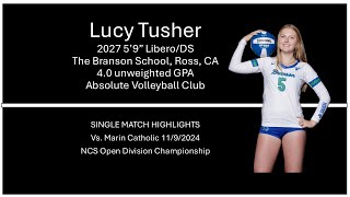 Lucy Tusher 5 2027 DSL NCS Finals Single Match vs MC Highlights 1192024 [upl. by Jacqueline]