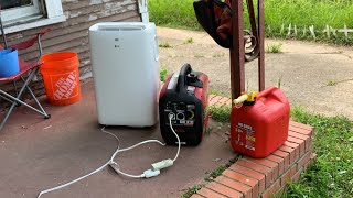 AiPower 2000 Watt Inverter Generator Load Test  LG Portable AC  Cheap APU Alternative [upl. by Kalvin522]