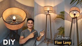 Make a Floor Lamp at Home  Low Budget DIY [upl. by Gabi]