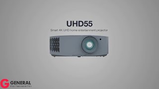 מקרן 4K אופטומה Optoma UHD55 מקרן 4K Ultra HD ניגודיות 12000000 240Hz Gaming Projector [upl. by Opportina419]