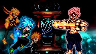 Goku SSGSS Team Shonen V2 New VS Sukuna Era Heian 4 Arms V2 in Jump Force Mugen [upl. by Whiney543]