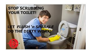 Stop Scrubbing Your Toilet Fluidmaster’s Flush ‘n Sparkle™ Cleans With Every Flush [upl. by Rustin383]