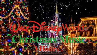 Christmas on Main Street at Magic Kingdom  Disney World Music amp Ambience 3 Hours [upl. by Jocelyne]