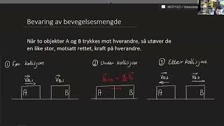 Mekanikk 28  Bevaring av bevegelsesmengde [upl. by Etnecniv]