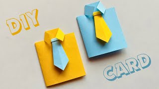 Easy amp Cute Fathers Day Card  Handmade Fathers Day Greeting Card  Cute Ideas for Fathers Day [upl. by Uokes]