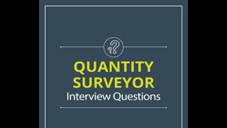 Quantity surveyor question and answers Quantity Surveying quantity surveyor tutorials [upl. by Lehte]