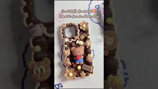 DIY Chocolate Decoden Phone Case diy diyphonecase shorts decoden fyp art craft ytshorts [upl. by Strephon]