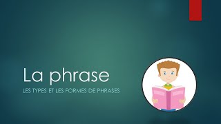 La Phrase types et formes வாக்கிய வகைகள் [upl. by Ilyak117]