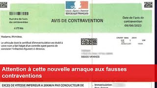 Attention à cette nouvelle arnaque aux fausses contraventions [upl. by Dorrahs337]