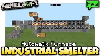 Minecraft  AUTOMATIC SMELTER  INDUSTRIAL  Redstone Tutorial  MCPE  Xbox  Bedrock [upl. by Atews]