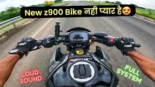 Riding 1st Time All New Kawasaki z900 With Full System Loudest Exhaust🥵🔥  2024 Z900 [upl. by Zetrauq]