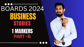 1 Markers  Part B  Business Studies  Class 12  Must Watch [upl. by Zoubek]