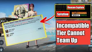 Incompatible Tier Cannot Team Up  How To Fix Incompatible Tier Cannot Team Up In BGMI [upl. by Katuscha175]