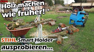 Holz machen wie früher  Stihl Smart holder  Güde Holzspalter  Einhell GELC 3635 Li  Mr Moto [upl. by Cedar]