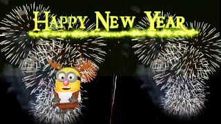 Happy New Year with minion [upl. by Arreik]