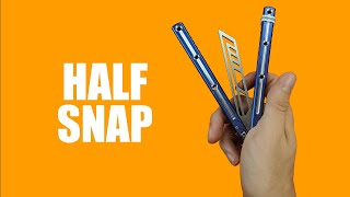 Butterfly Knife Tricks for Beginners 155 Half Snap [upl. by Attalanta]