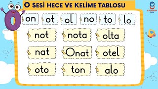 O Sesi Hece ve Kelime Tablosu  O Sesini Öğreniyorum  Yeni Müfredat Okuma Yazma Öğretimi [upl. by Atterrol]