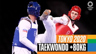 Taekwondo 🥋 Mens 80kg Gold Medal bout  Tokyo 2020 Replays [upl. by Epillihp]