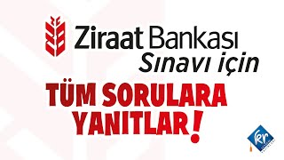 Ziraat Bankası Sınavı için Tüm Sorulara Yanıtlar [upl. by Inah297]