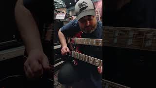 Playing THE FORBIDDEN RIFF in Guitar Center shorts [upl. by Oidacra]