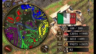 First Time Playing with Italy  Free for All  PvP  No treaty Condition  AOE3 Definitive Edition [upl. by Swanhilda799]